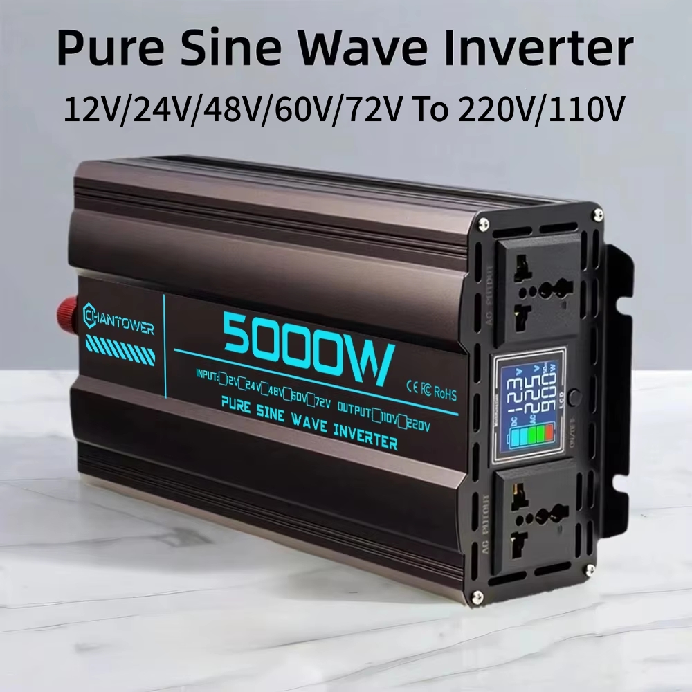 Pure Sine Wave Inverter 5000W 48V 220V - Pure Sine Wave Inverter DC 12V/24V/48V/60V/72V