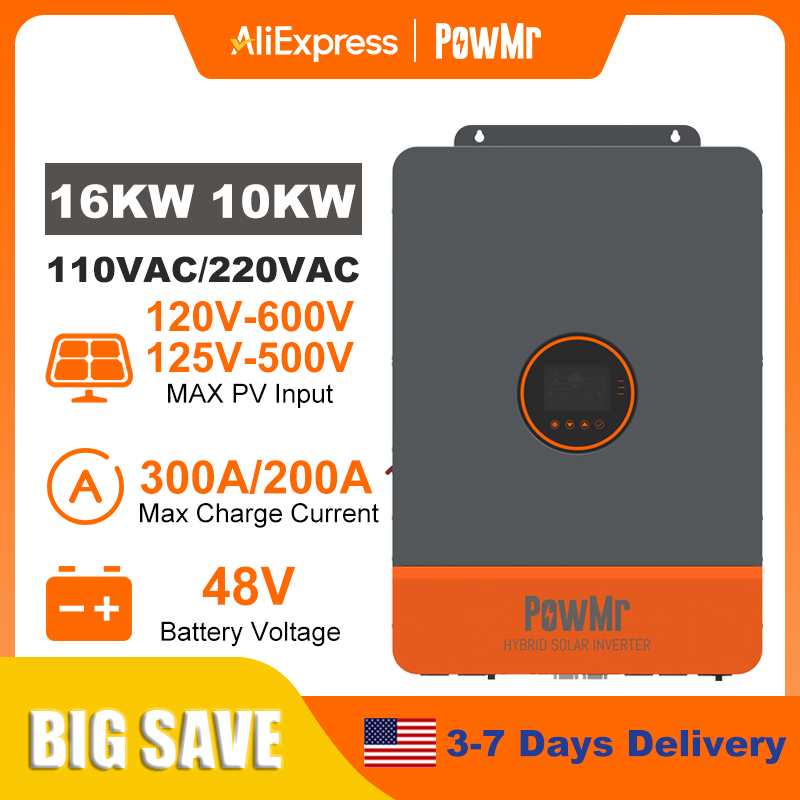 PowMr 16KW 10KW Split Phase In - Split Phase Inverter 10Kw 110V 220V 评论和价格
