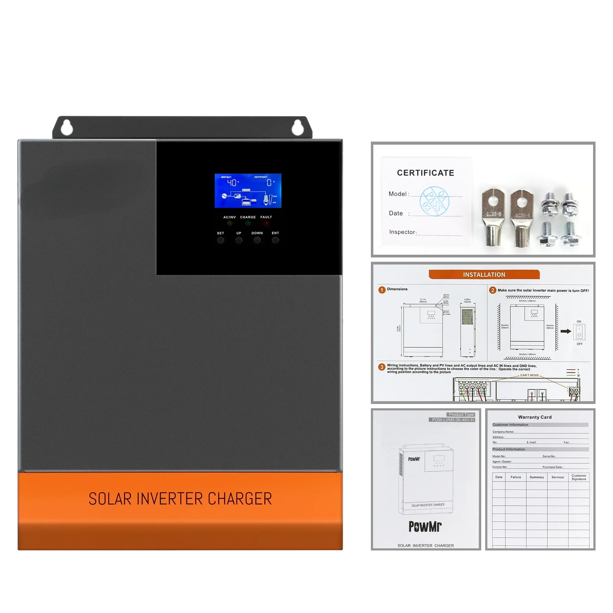 5.5kW MPPT 100A optical 220V 4 - Hybrid Solar Inverter 5.5Kw Mppt 48V 评论和价格