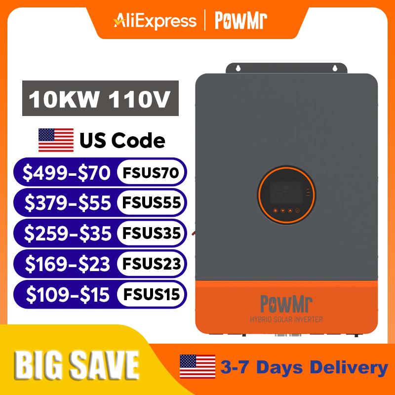 PowMr 16KW 10KW Split Phase In - Split Phase Inverter 10Kw 110V 220V 评论和价格