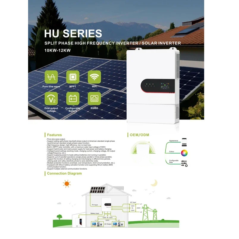 HU Series Split Phase 110V/220 - Split Phase Inverter 10Kw 110V 220V 评论和价格