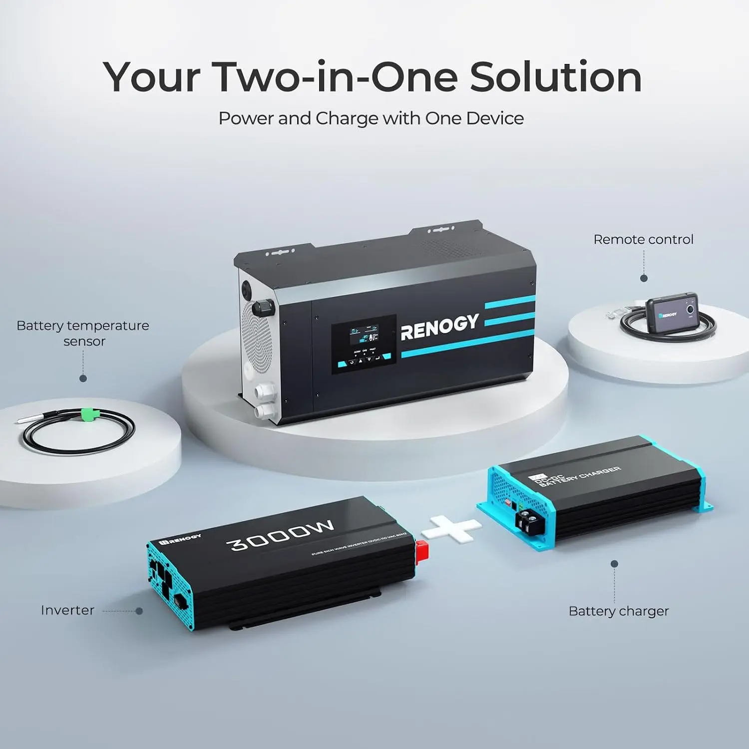 Renogy 3000w Pure Sine Wave In - Rv Pure Sine Inverter Charger 3000W 12V 评论和价格